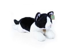 Rappa Plišasta mačka leži črno-bela 35 cm