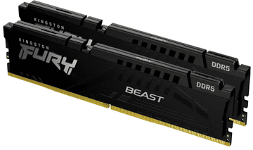 Kingston Fury Beast Black pomnilnik (RAM), 64GB (2x32GB), 6000MT/s, DDR5, CL38 (KF560C36BBEK2-64)