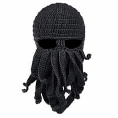 Northix Balaclava, Octopus - črna 