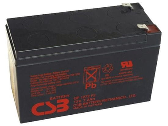 Long Svinčen akumulator CSB 12V 7,2Ah (12V/7,2Ah - Faston 250)