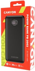Canyon Power Bank PB-2002, 20000 mAh, črna