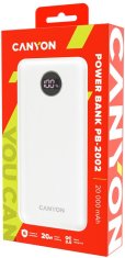 Canyon Power Bank PB-2002, 20000 mAh, bela