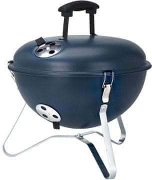 ProGarden Prenosni žar na oglje Progarden KO-C83000400 s pokrovom 37 cm temno modre barve