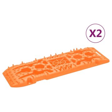Vidaxl Plošča za boljši oprijem 2 kosa oranžna 107x31x7 cm najlon