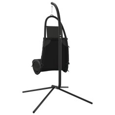 Vidaxl Vrtni gugalni stol z blazino temno sivo oxford blago in jeklo