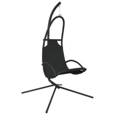 Vidaxl Vrtni gugalni stol z blazino temno sivo oxford blago in jeklo
