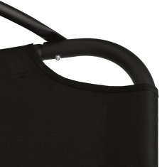 Vidaxl Vrtni gugalni stol z blazino temno sivo oxford blago in jeklo