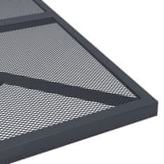 Vidaxl Vrtna miza antracit 80x80x72,5 cm jeklena mreža