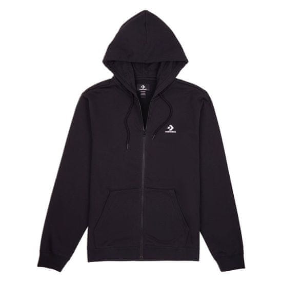 Converse Športni pulover črna Goto Embroidered Star Chevron Zip Hoodie