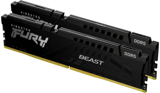 Kingston Fury Beast Black pomnilnik (RAM), 64GB (2x32GB), DDR5, CL40, XMP (KF560C40BBK2-64)