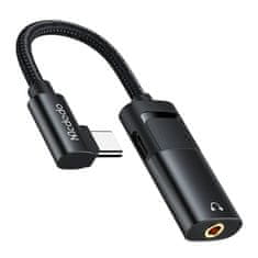 Mcdodo Adapter USB-C za AUX mini jack 3,5 mm + USB-C, Mcdodo CA-1880 (črn)