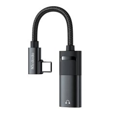 Mcdodo Adapter USB-C za AUX mini jack 3,5 mm + USB-C, Mcdodo CA-1880 (črn)