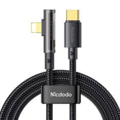 Mcdodo Kabel USB-C z Lightning Prism 90 stopinj Mcdodo CA-3391, 1,8 m (črn)