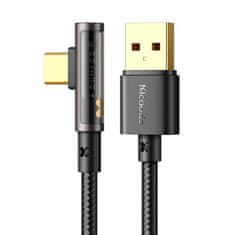 Mcdodo prizma usb na usb-c kotni kabel ca-3381, 6a, 1,8 m (črn)