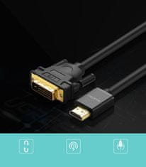 Ugreen kabel hdmi - dvi 4k 60hz 30awg kabel 1m črn (30116)