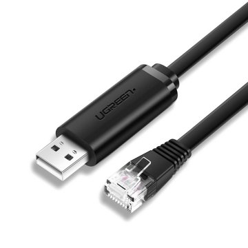 Ugreen Kabel konzola USB - RJ45 prehodnik ethernet 1,5 m črn