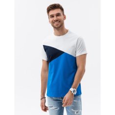 OMBRE Moška tricolor majica modra V4 S1640 MDN121433 L