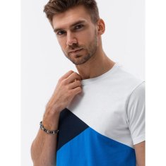 OMBRE Moška tricolor majica modra V4 S1640 MDN121433 L