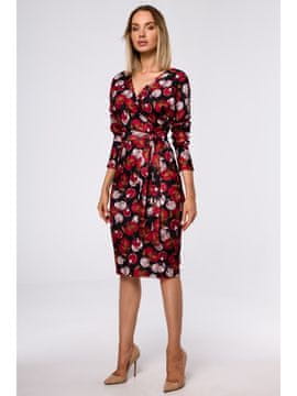 BeWear Ženska mini obleka Gyolin M524 črno-rdeča