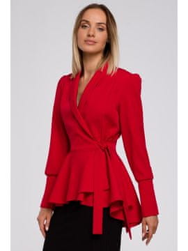 Made of Emotion Ženski blazer Tsamchoe M529 rdeča
