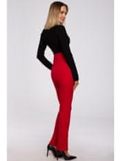 Made of Emotion Elegantne ženske hlače Phuntsok M530 rdeča L