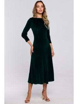 Made of Emotion Ženska midi obleka Tiollohn M557 zelena