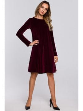 Made of Emotion Ženska obleka za prosti čas Duga M566 kostanjeva