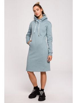 Made of Emotion Ženska pulover obleka Jamma M619 svetlo modrá