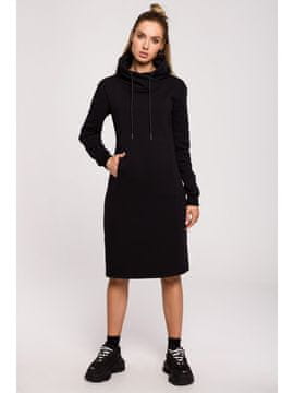 Made of Emotion Ženska pulover obleka Jamma M619 črna