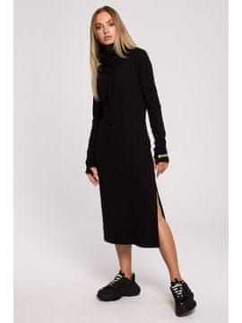Made of Emotion Ženska pulover obleka Nyima M622 črna