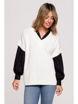 BeWear Ženski pleteni telovnik Reenzong BK076 ekru