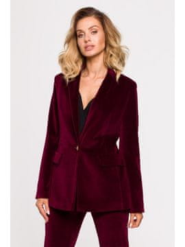 Made of Emotion Ženski blazer Reling M643 kostanjeva