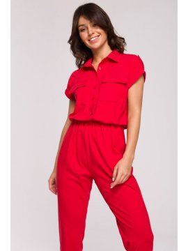 BeWear Ženski kombinezon Yabros B223 rdeča