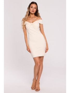 Made of Emotion Ženska mini obleka Yema M681 kremasto