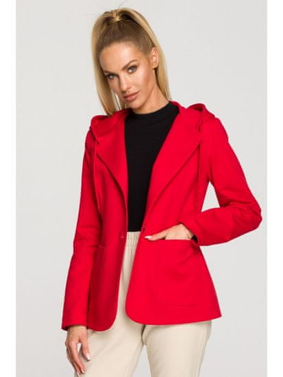 Made of Emotion Ženski blazer Damchoe M691 rdeča