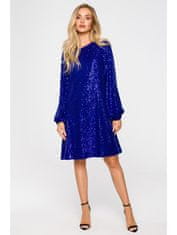 Made of Emotion Ženska mini obleka Riohn M715 kraljevsko modra XL