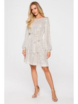 Made of Emotion Ženska mini obleka Riohn M715 bež