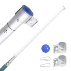 Vidaxl Zastava Evrope in drog 5,55 m aluminij