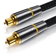slomart wozinsky optični avdio kabel digitalna vlakna toslink spdif 5m črn (wopt-50)