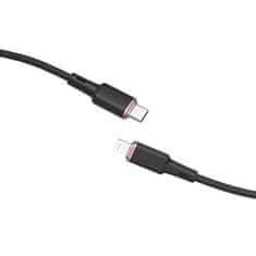 AceFast Kabel iPhone MFI USB-C - Lightning 30W 3A 1,2 m črn