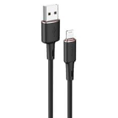AceFast Kabel iPhone MFI USB - Lightning 2,4A 1,2 m črn