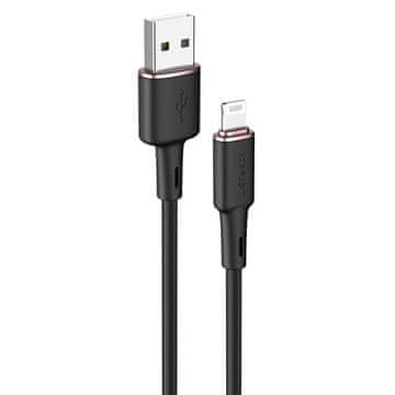 AceFast Kabel za iPhone MFI USB - Lightning 2,4 A 1,2 m črn