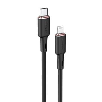 AceFast Kabel za iPhone MFI USB-C - Lightning 30 W 3 A 1,2 m črn