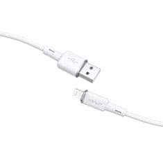 slomart acefast kabel mfi usb - lightning 1.2m, 2.4a bel (c2-02 white)