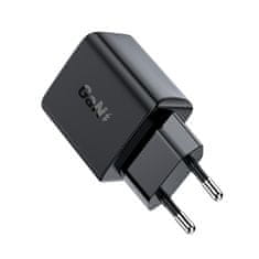 AceFast GaN USB-C 30W PD QC 3.0 AFC FCP omrežni polnilec črne barve