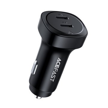shumee Avtopolnilec 72W 2x USB-C Power Delivery QC 3.0 črn