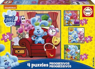 Educa Puzzle Blue's Clues 4v1 (12,16,20,25 kosov)