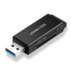 NEW Prenosni bralnik kartic TF/SD pod USB 3.0 črne barve