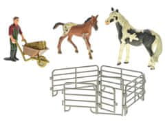 Mikro Trading Zoolandia konj z žrebetom in dodatki 4 kosi v škatli