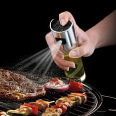 BBQ Pršilka za olje ali kis iz stekla in nerjavečega jekla 100ml